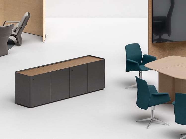 Кожаный офисный шкаф с замком Poltrona Frau офис-системы управления ARCH-00090241 - Вид №2