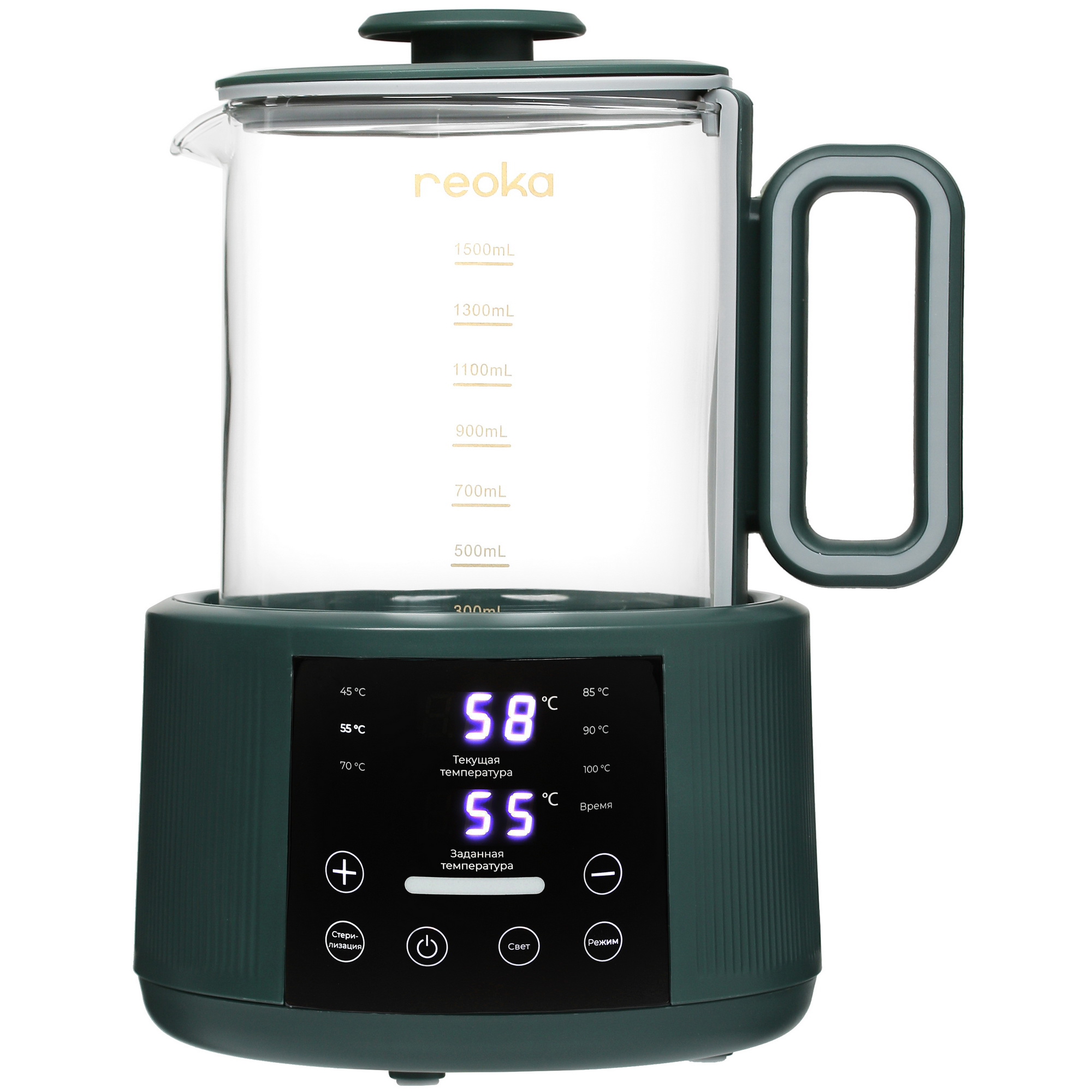 9974393 Электрочайник для бутылочек Reoka RKEK-04TSG зеленый STDN-0119639