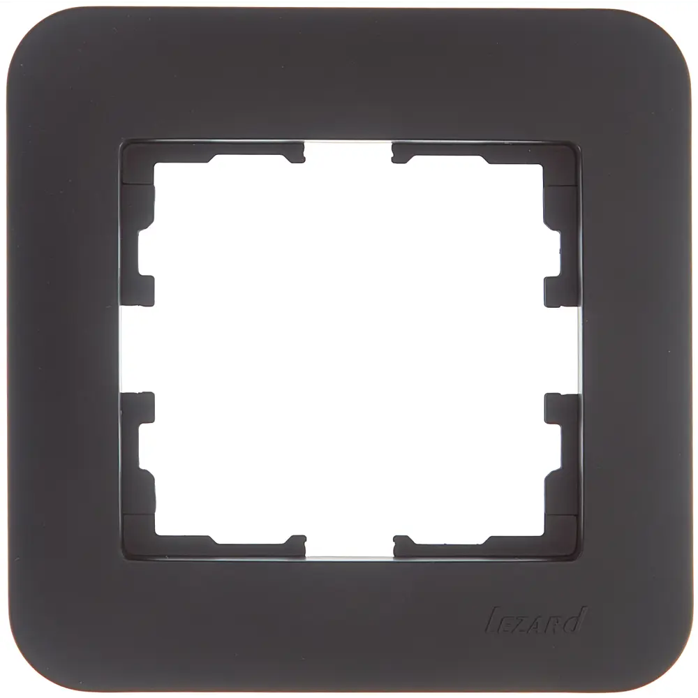 Рамка для розеток и выключателей Lezard Asti 1 пост горизонтальная цвет черный бархат STLM-2180692