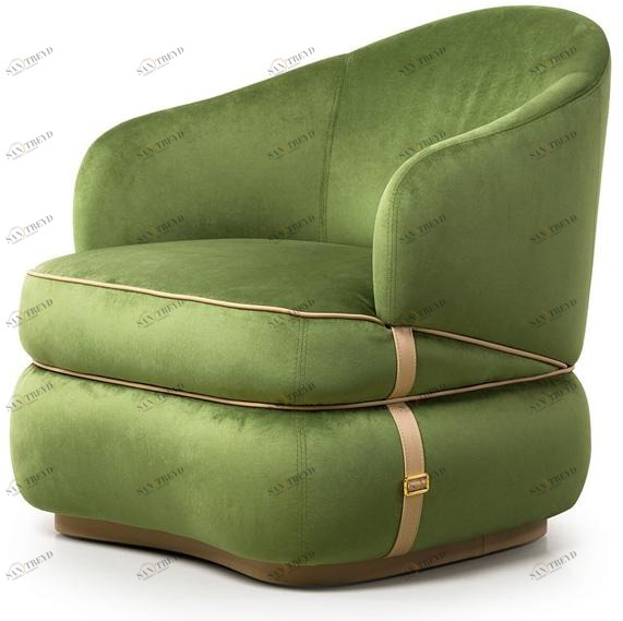 Turri Бархатное кресло с подлокотниками sun-id-1386384