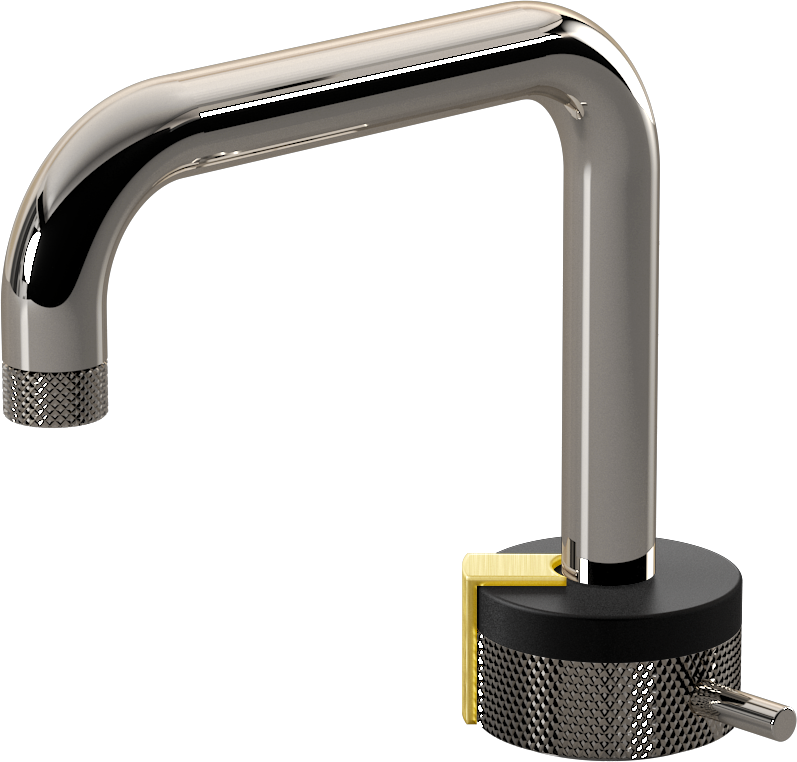 E-11500-R1MBK-L2BB-PN Однорычажный прогрессивный смеситель для раковины - излив 15,3см GRAFF MOD+
