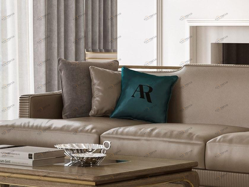 A.R. Arredamenti Подушка квадратная однотонная для дивана Alexander sun-id-1430614