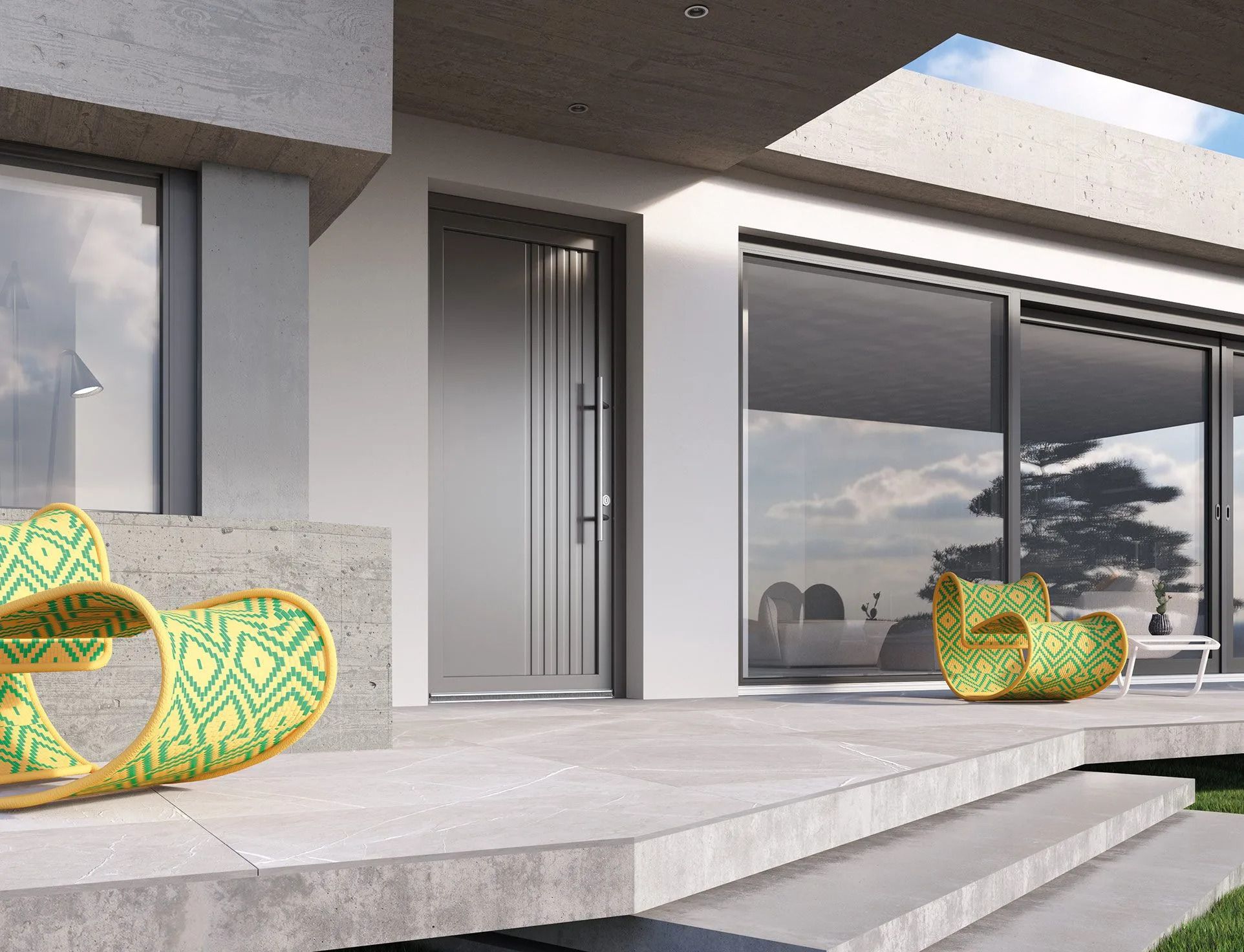 Входная дверь из ПВХ D&V Serramenti SOFT ARCH-00087799 - Вид №1