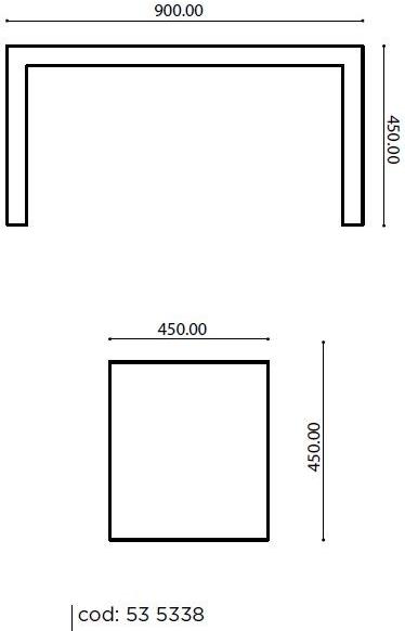 PAOLELLI GARDEN Садовая скамейка из бетона Cimento 53 5338 - Вид №2