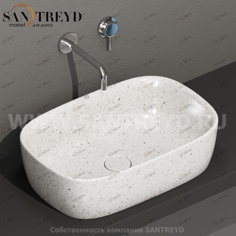GE045GG Накладная раковина на столешницу  прямоугольная Ceramica Globo GENESIS