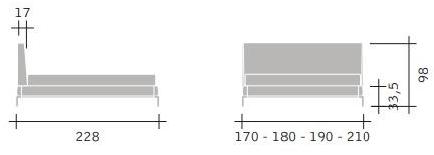 Flou Двуспальная кровать с обивкой и съемным чехлом из ткани Icon sun-id-1414597 - Вид №9