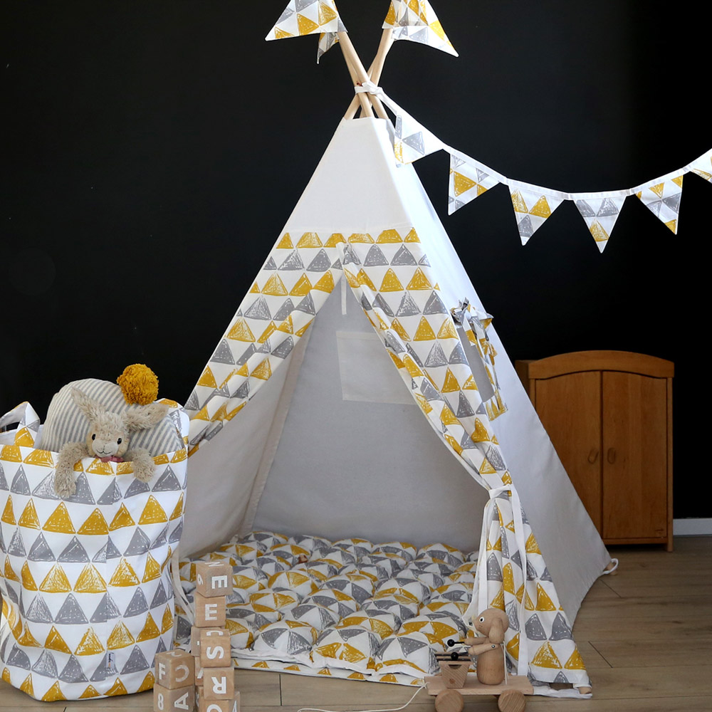 Вигвам Triangles с окном,карманом и флажками VAMVIGVAM TRIANGLES 281926 Желтый;серый Santreyd  - Вид №6