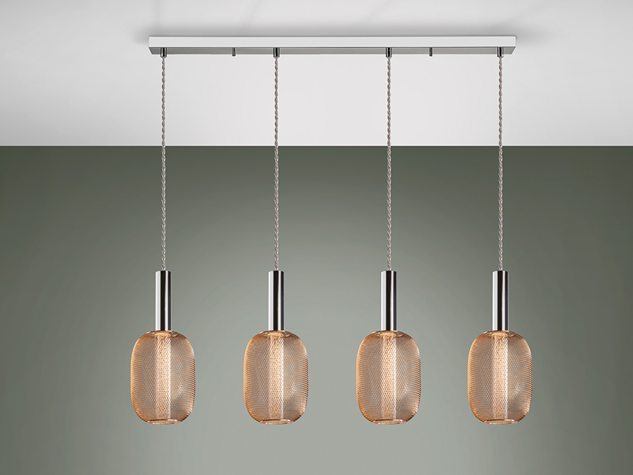 099152 Подвесной светильник 4L хром/золото Schuller Micron  - Вид №2