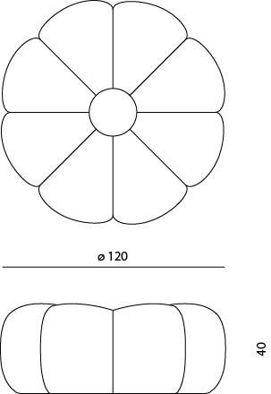 MissoniHome Пуф из мягкой ткани sun-id-1393893 - Вид №4