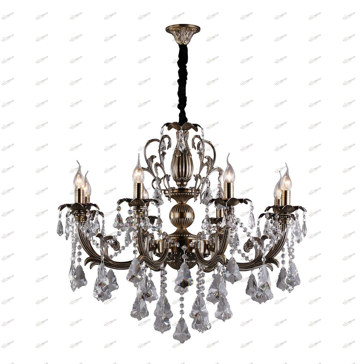 Подвесная люстра Omnilux Grosseto OML-77733-08 OMNILUX ДИЗАЙНЕРСКИЕ, GROSSETO 279732 Бронза 