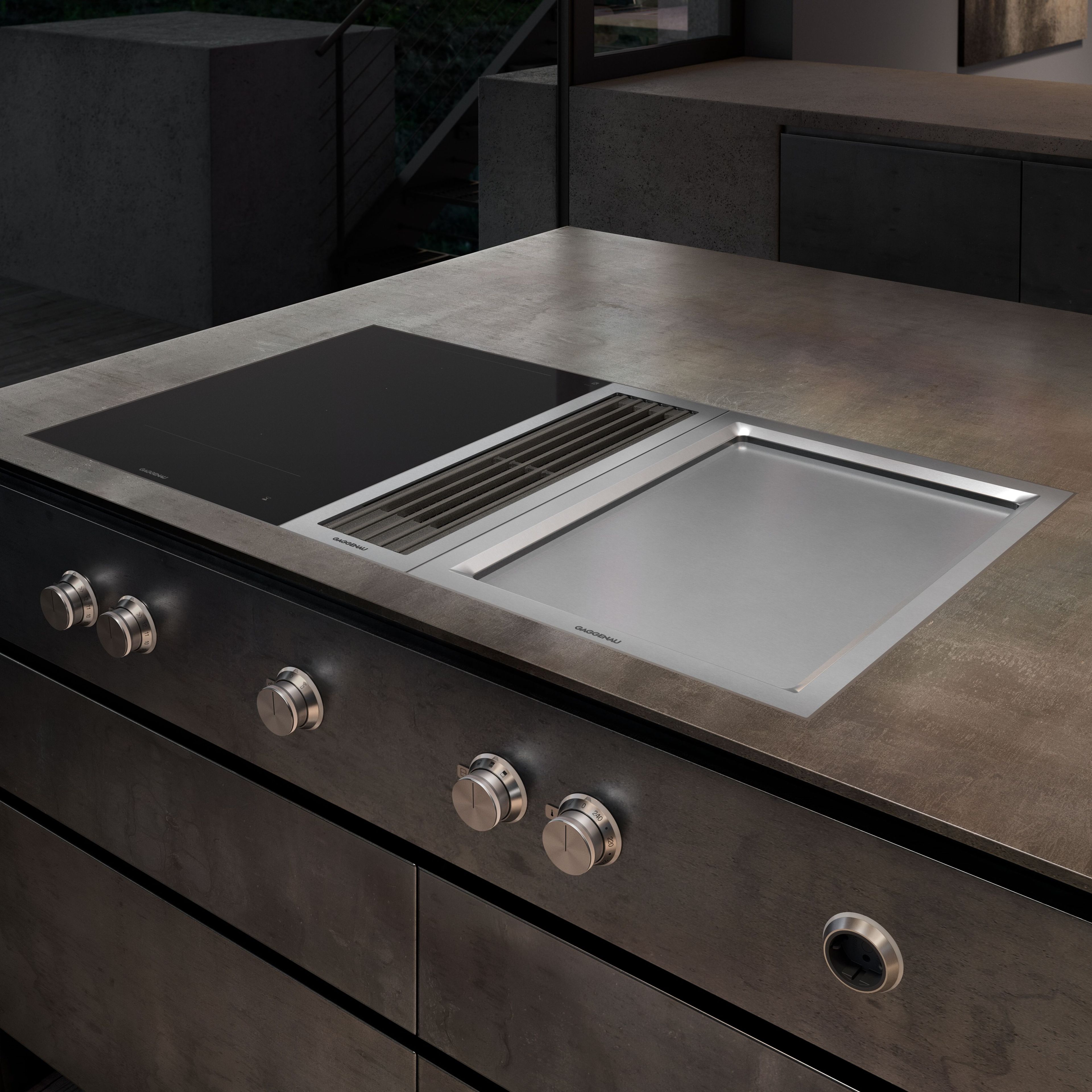 Индукционная плита с проволочной столешницей из стеклокерамики GAGGENAU Vario 400 ARCH-00131135 - Вид №1