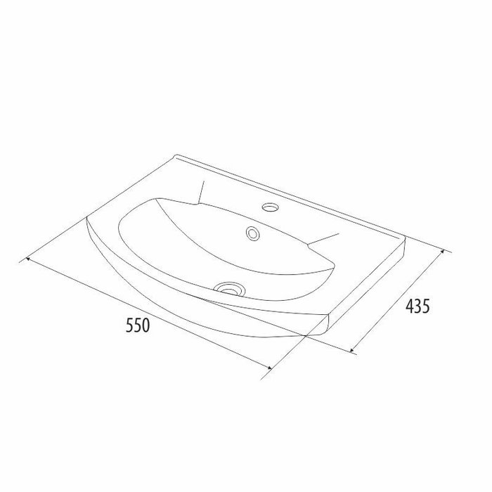 VIC55W0M95K Milardo Victoria Тумба Victoria 55 см Россия - Вид №1