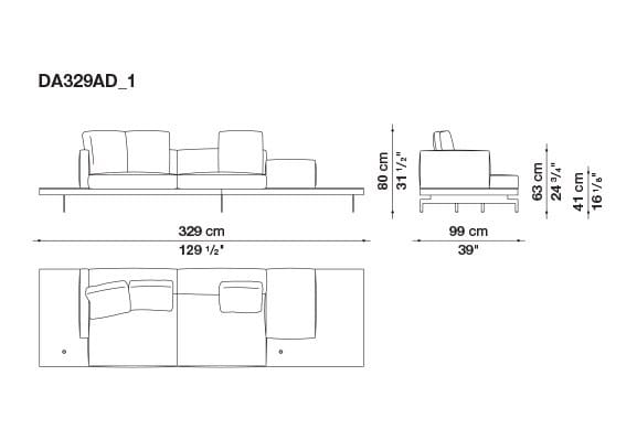 3-местный тканевый диван B&B Italia док ARCH-00033457 - Вид №168