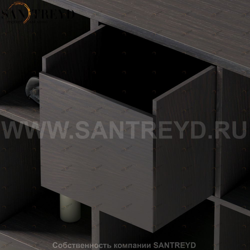 Agape KONTE Ящик из МДФ под темный дуб AMOB046RW