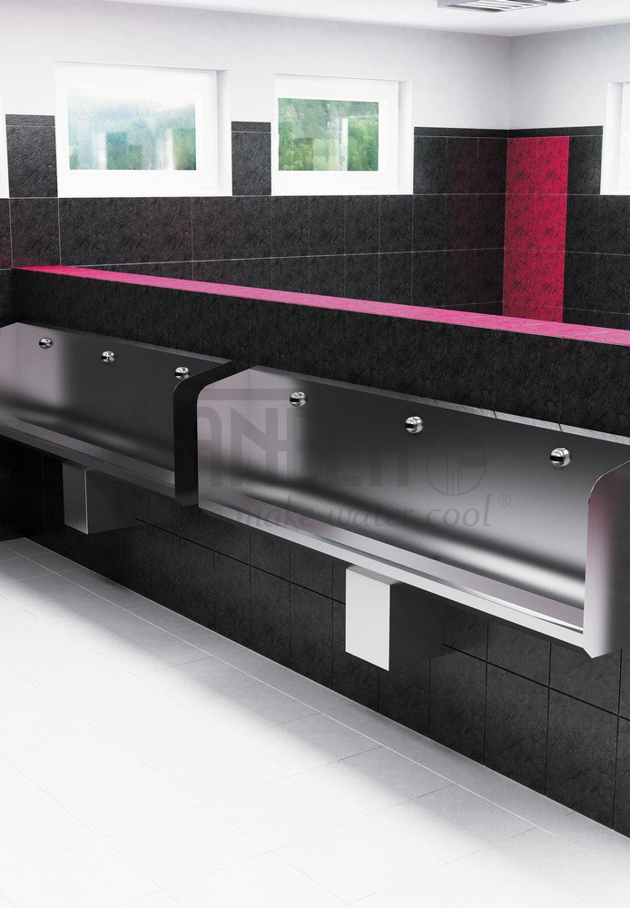 91043 Нержавеющий автоматический писсуаровый желоб с термодатчиком, 1800 мм, 24 В пост. SANELA  - Вид №1