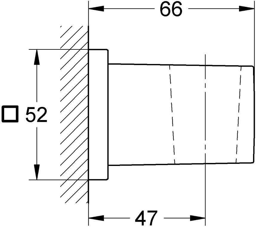 Держатель настенный для ручного душа GROHE Euphoria Cube, хром (27693000) - Вид №1