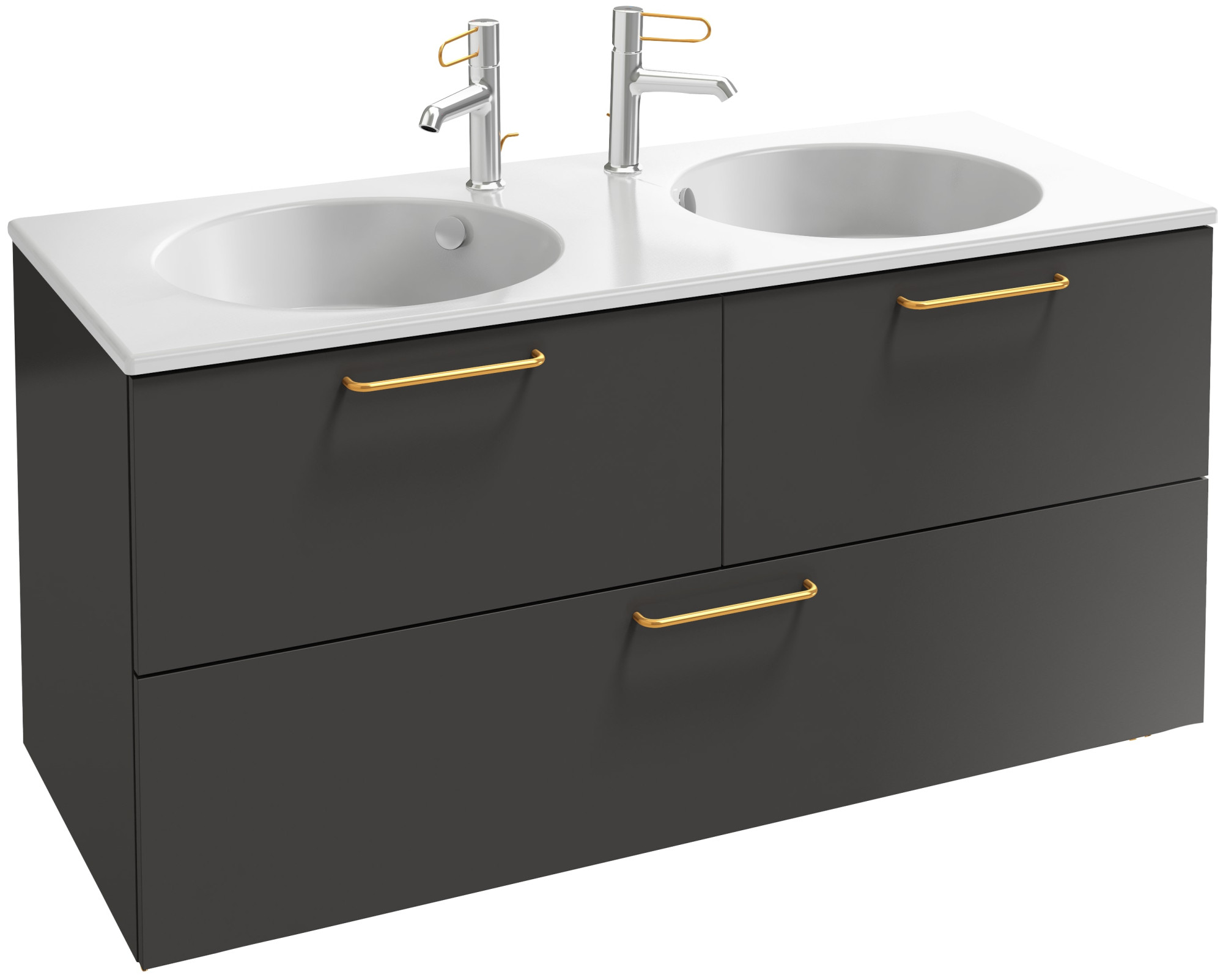 EB2545-R8-N14 Тумба под столешницу 120 см, 3 ящика, золотая ручка JACOB DELAFON ODÉON RIVE GAUCHE ODEON RIVE GAUCHE