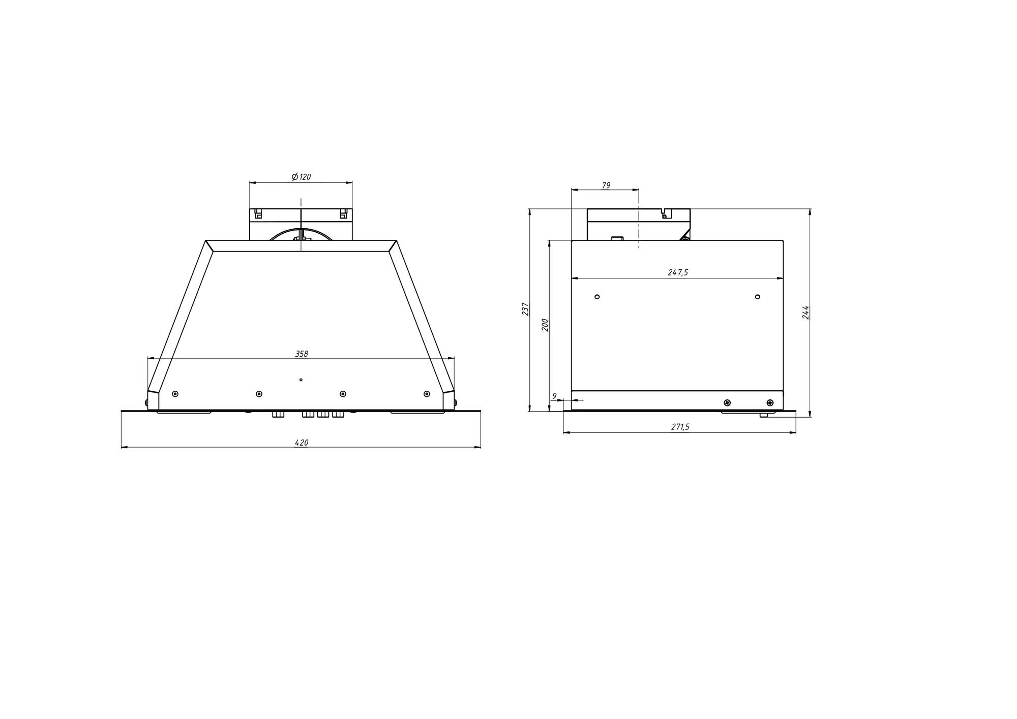 5346461 Вытяжка полновстраиваемая ELIKOR Flat 42П-430-К3Д серебристый STDN-0104832 - Вид №8