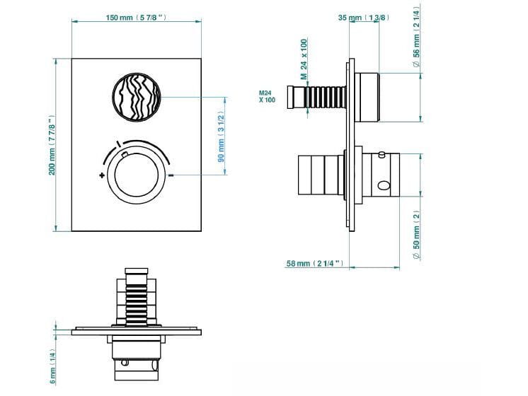 Термостатический смеситель для душа THG Paris Yoko Ice ARCH-00081082 - Вид №2
