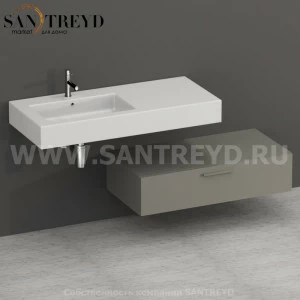 S10024CC2 Тумба с 1 ящиком 100 см серая Globo ARREDO WOOD Италия
