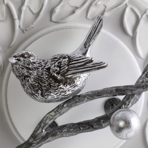 73001 Полка-ключница Терра Бранч Айс Античное Серебро BOGACHO