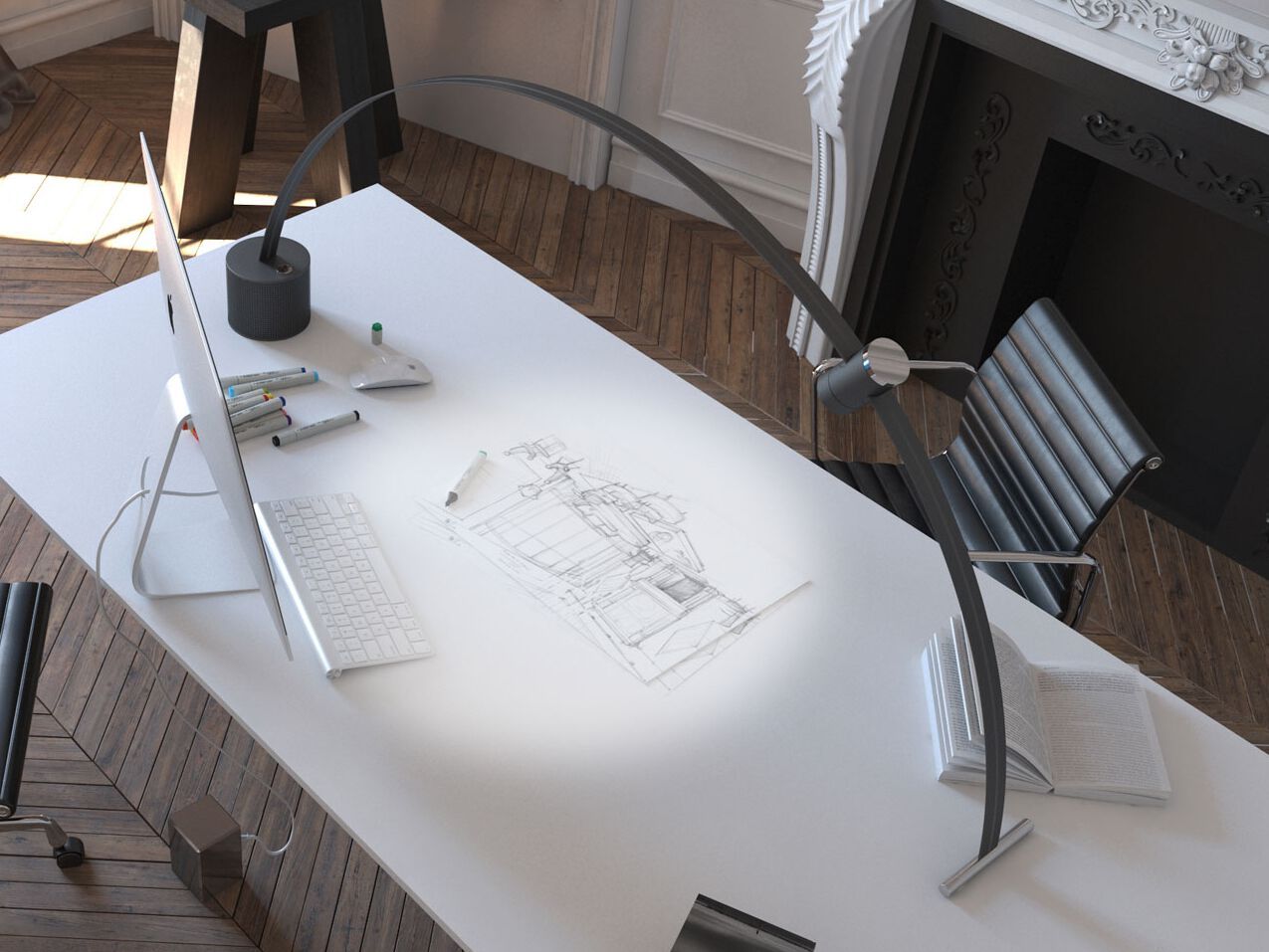 Регулируемая светодиодная настольная лампа Concepticon ELIO ARCH-00072161