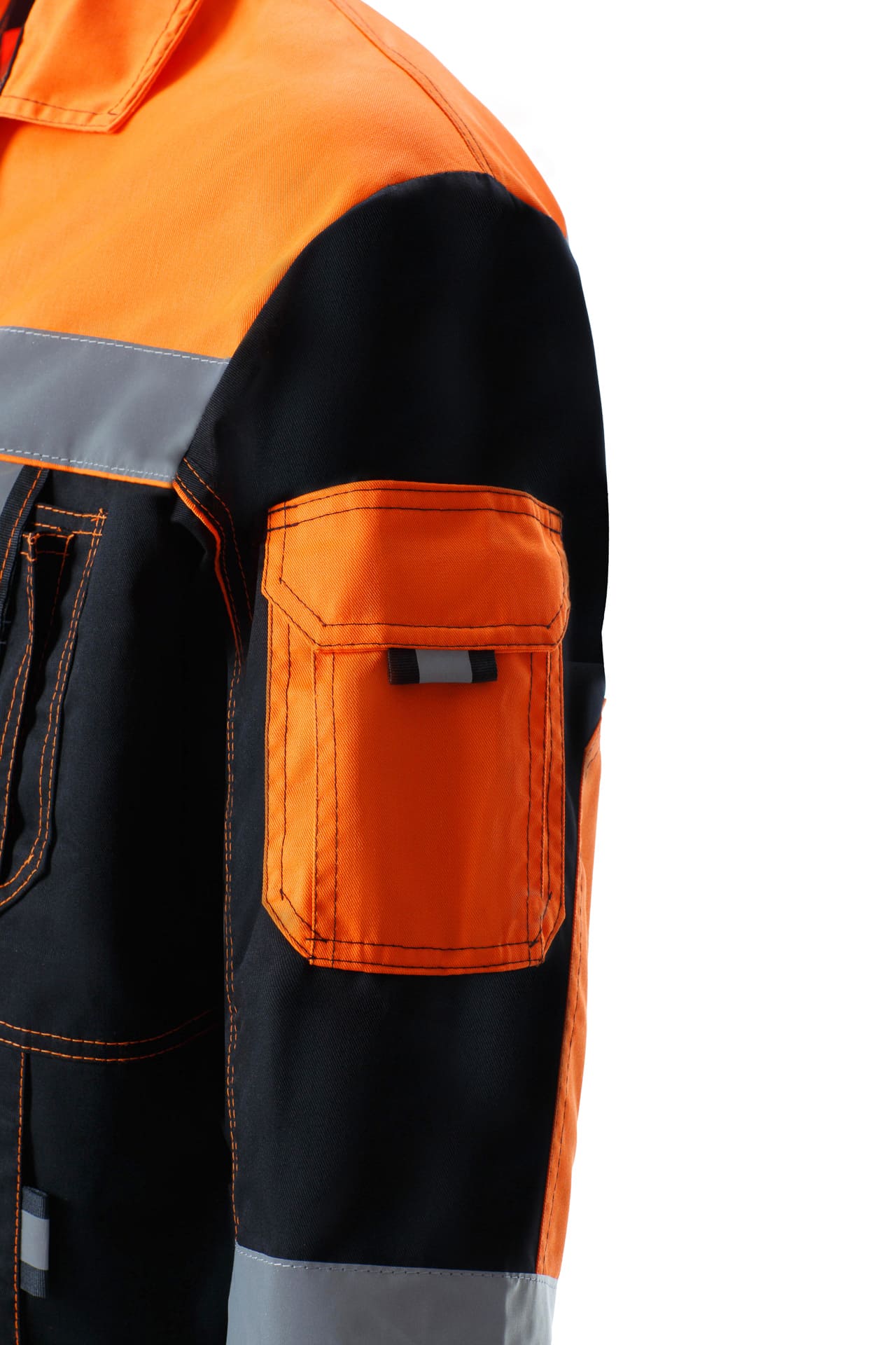 61848 Костюм "Профессионал-2" с СВП черно-оранжевый  Летняя спецодежда  размер 60-62/182-188  - Вид №8