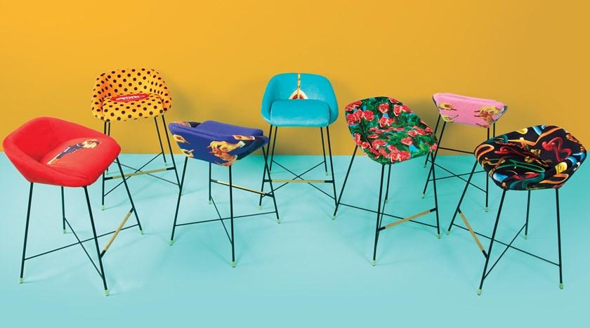 Seletti Высокий табурет из ткани со спинкой Seletti wears toiletpaper 16172 - Вид №8