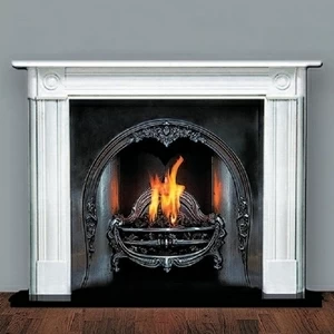 Камин из стали и чугуна afcdlunepw Devon Devon FIREPLACES DEMI-LUNEBULL’S EYE FRAME