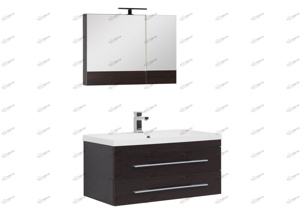 Комплект мебели для ванной Aquanet Нота NEW 90 венге (камерино) 00230298