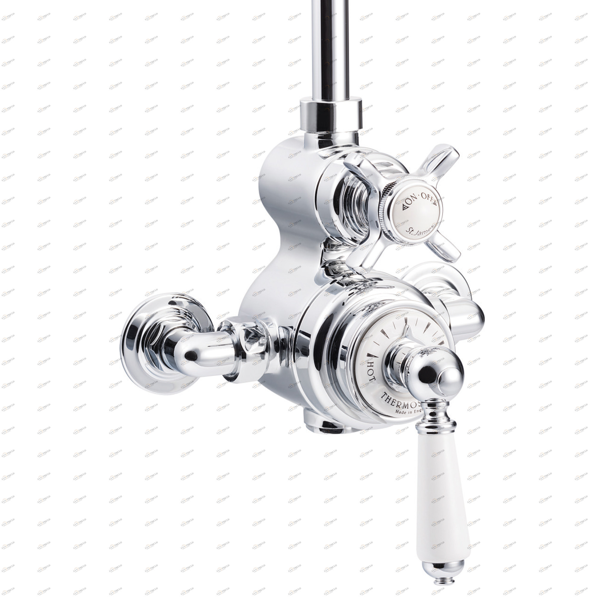 Traditional bathrooms Смеситель для душа термостат с фарфоровой ручкой ASCOT Tb740.414.nk 