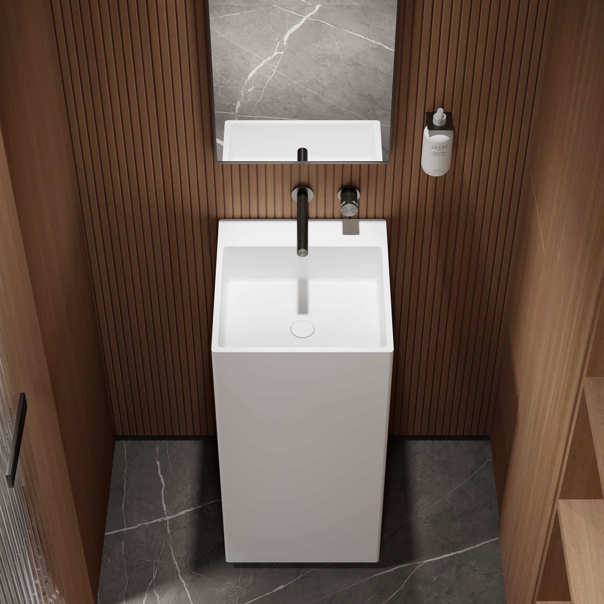 Прямоугольная отдельно стоящая раковина из смолы LUSSO Ethos ARCH-00120405 - Вид №1