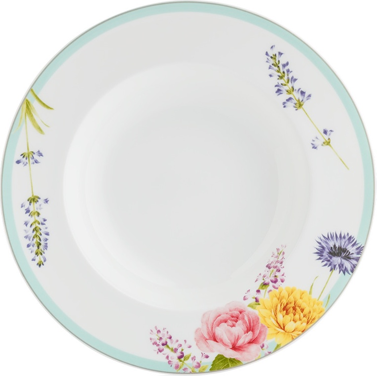 10637909 Noritake Тарелка суповая Noritake "Пикник в саду" 24см Фарфор 