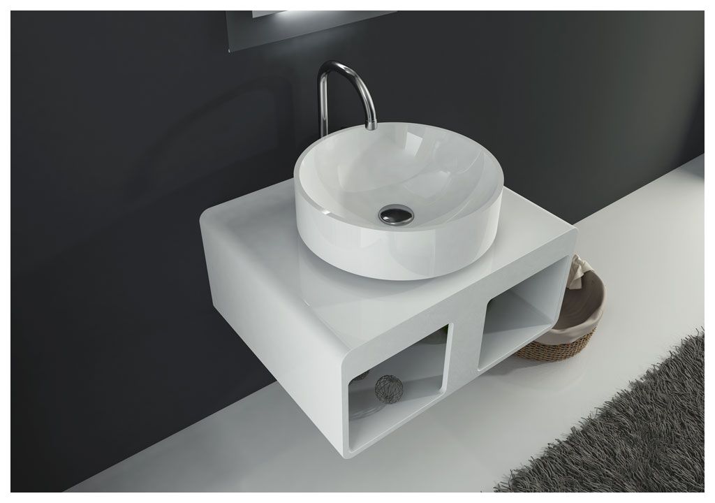 V40 Накладная раковина на столешницу  круглая Aquanet  - Вид №3