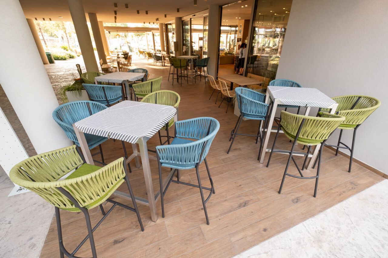 Высокий алюминиевый садовый стул со спинкой DRIGANI Gaia-Belize ARCH-00042236 - Вид №2