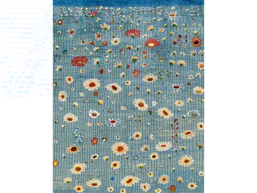 Прямоугольный шерстяной цветочный ковер Zollanvari Flower Meadow ARCH-00152639