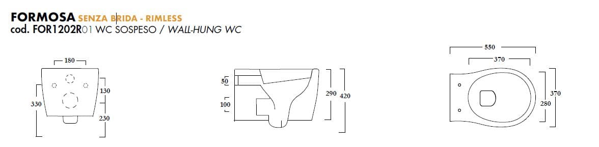 Туалет висит в витрине без бриды Olympia Ceramica FORMOSA ARCH-00047269 - Вид №5