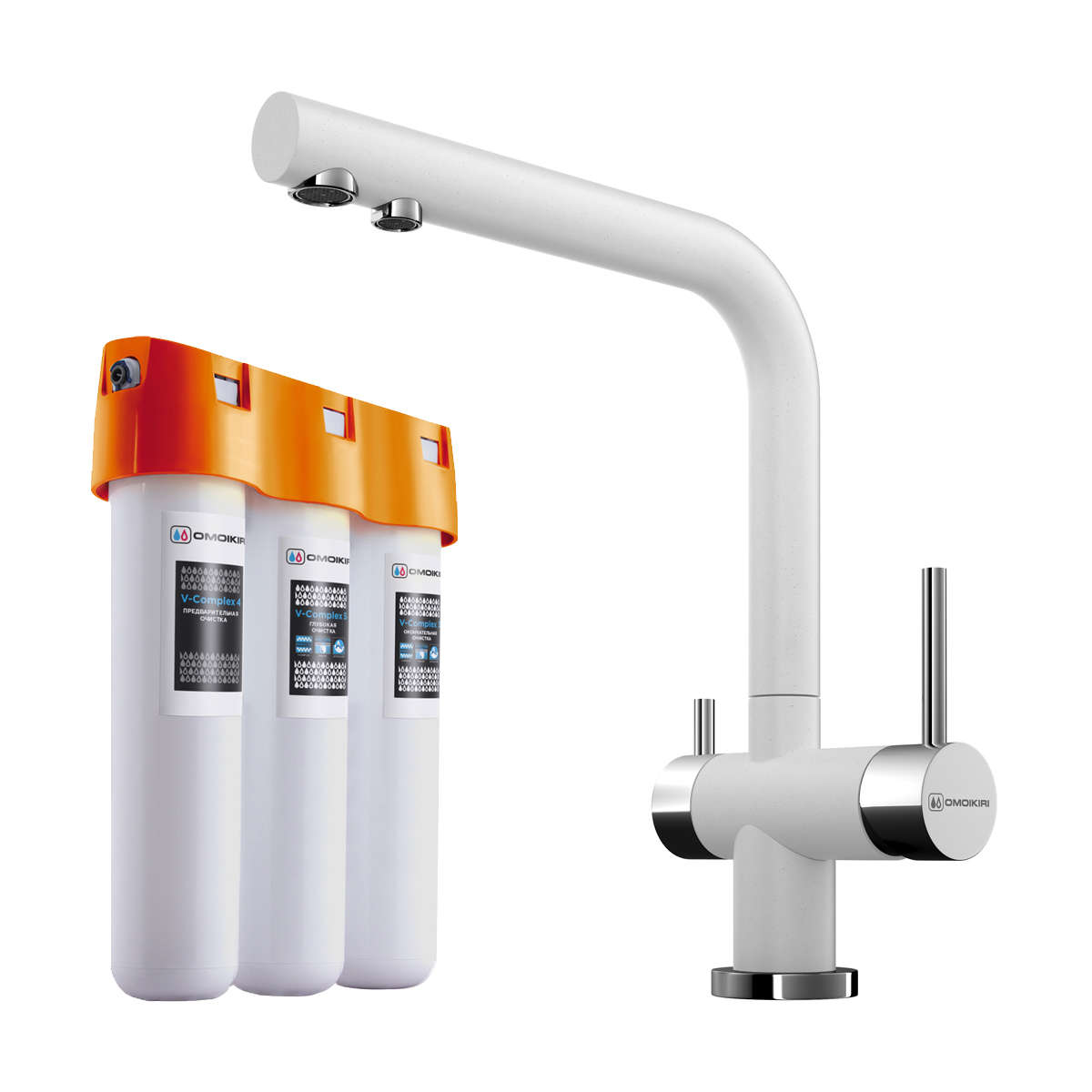 Смеситель для кухни Pure Drop lite + Nagano WH OMOIKIRI 4054.8028