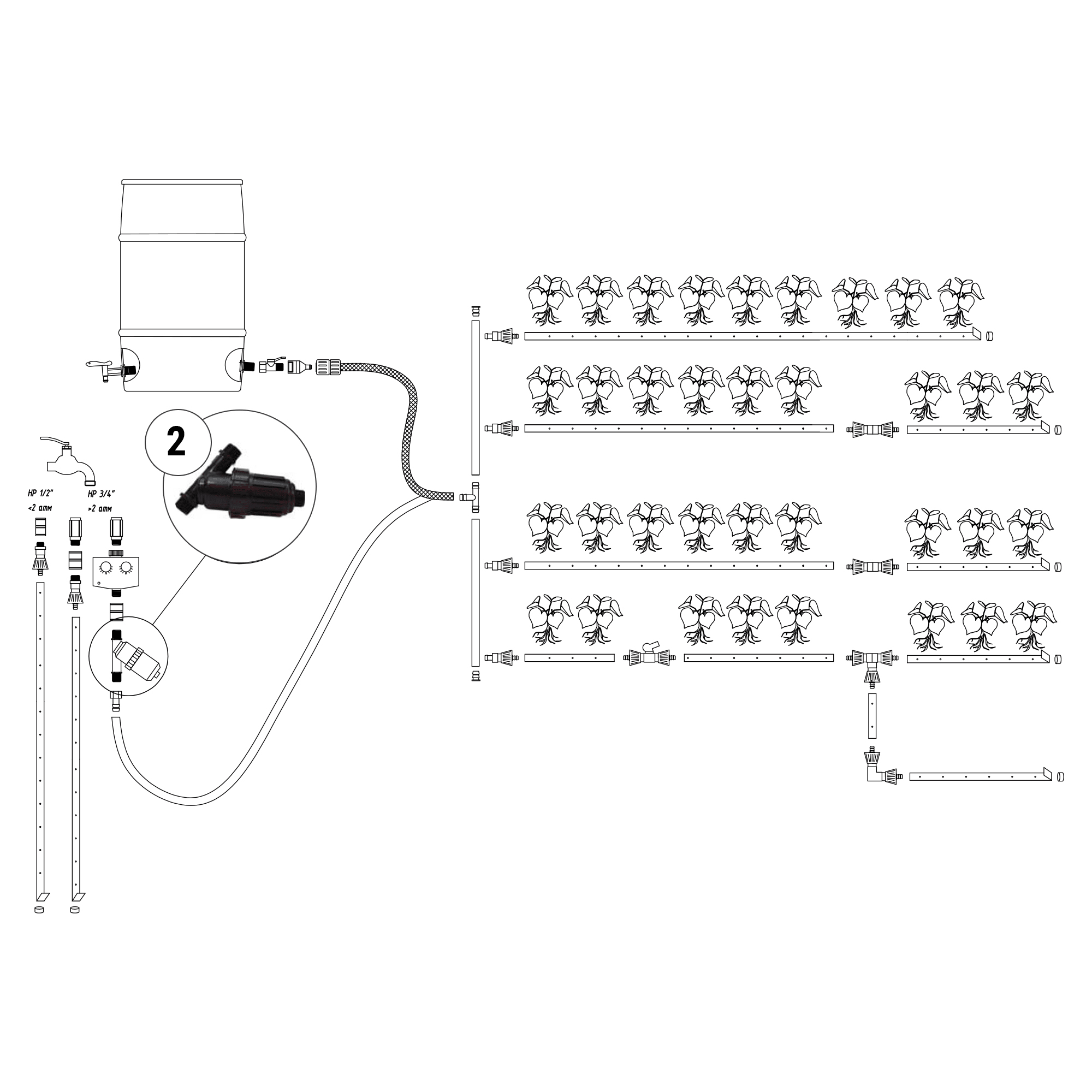 13607469 Фильтр для капельной линии BOUTTE, 3/4 дюйма. № 2 Santreyd  - Вид №2