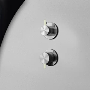 Смеситель для душа матовая сталь с серой ручкой Toki Radomonte TKI5SCIL29