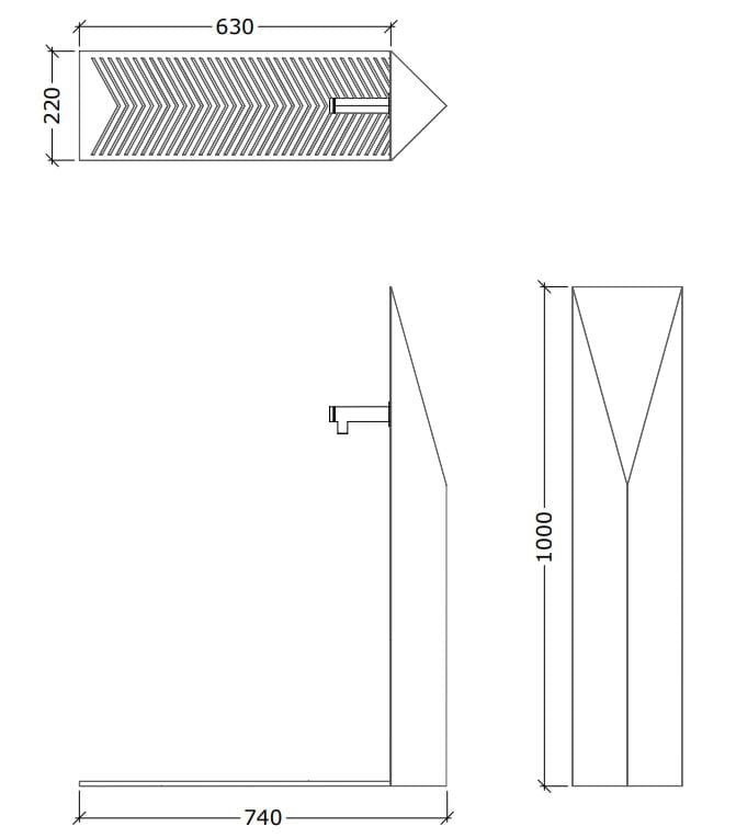Фонтан из оцинкованной стали Studio Città киригами ARCH-00053699 - Вид №2