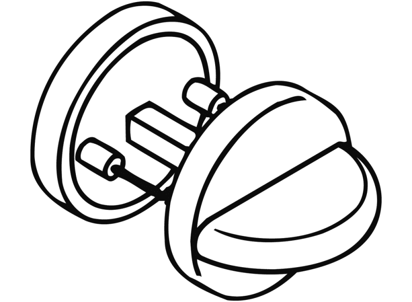 306.23PBNRKN Туалетная розетка, короткие кулачки HEWI System 111 | Polyamid  - Вид №6