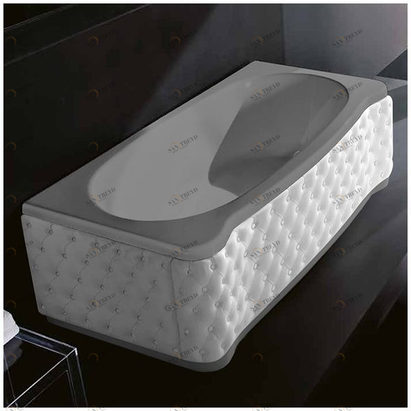 Ванна Gruppo treesse New Classic Young VTL-V6741-DX-KBS-SE серая прямоугольная правая белая кожа VTLV6741DXKBSSE