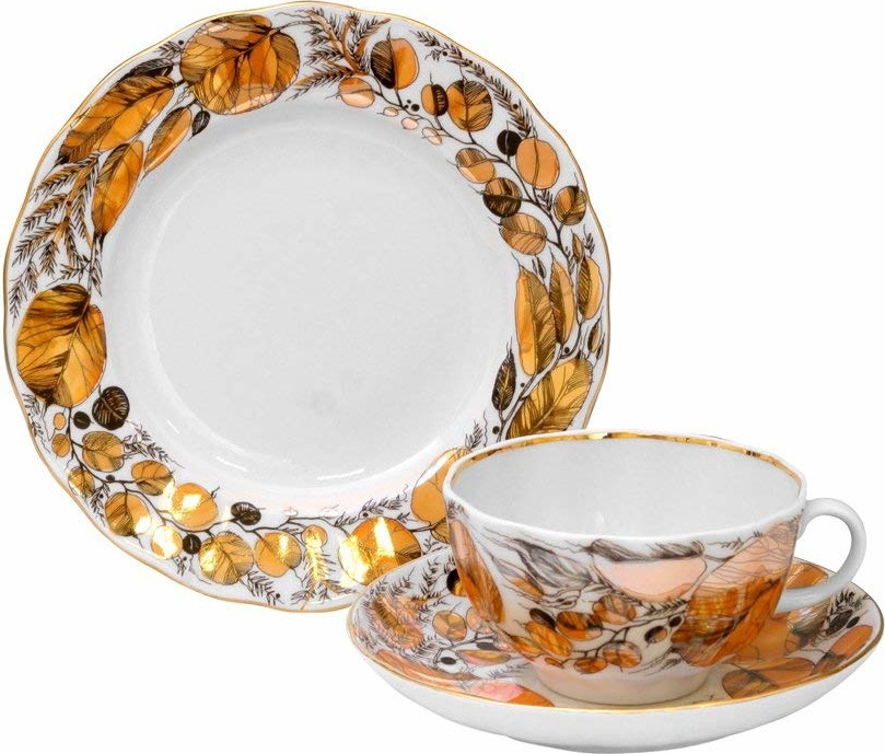 10642752 Императорский фарфоровый завод Набор из 3пр "Мой сад" "Тюльпан" Фарфор 