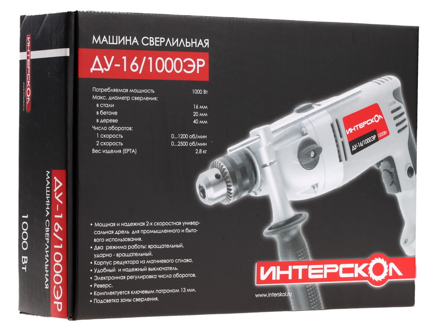 Дрель  Интерскол ДУ-16/1000 ЭР 0152135 STDN-0003803 - Вид №8
