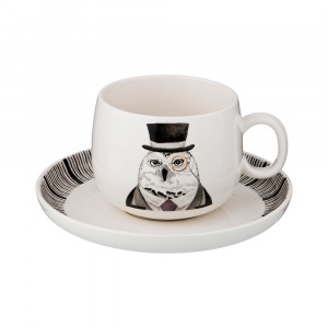409-124 Посуда фарфоровая Чайная пара на 1 персону "FASHION ANIMALS" 500 мл Lefard