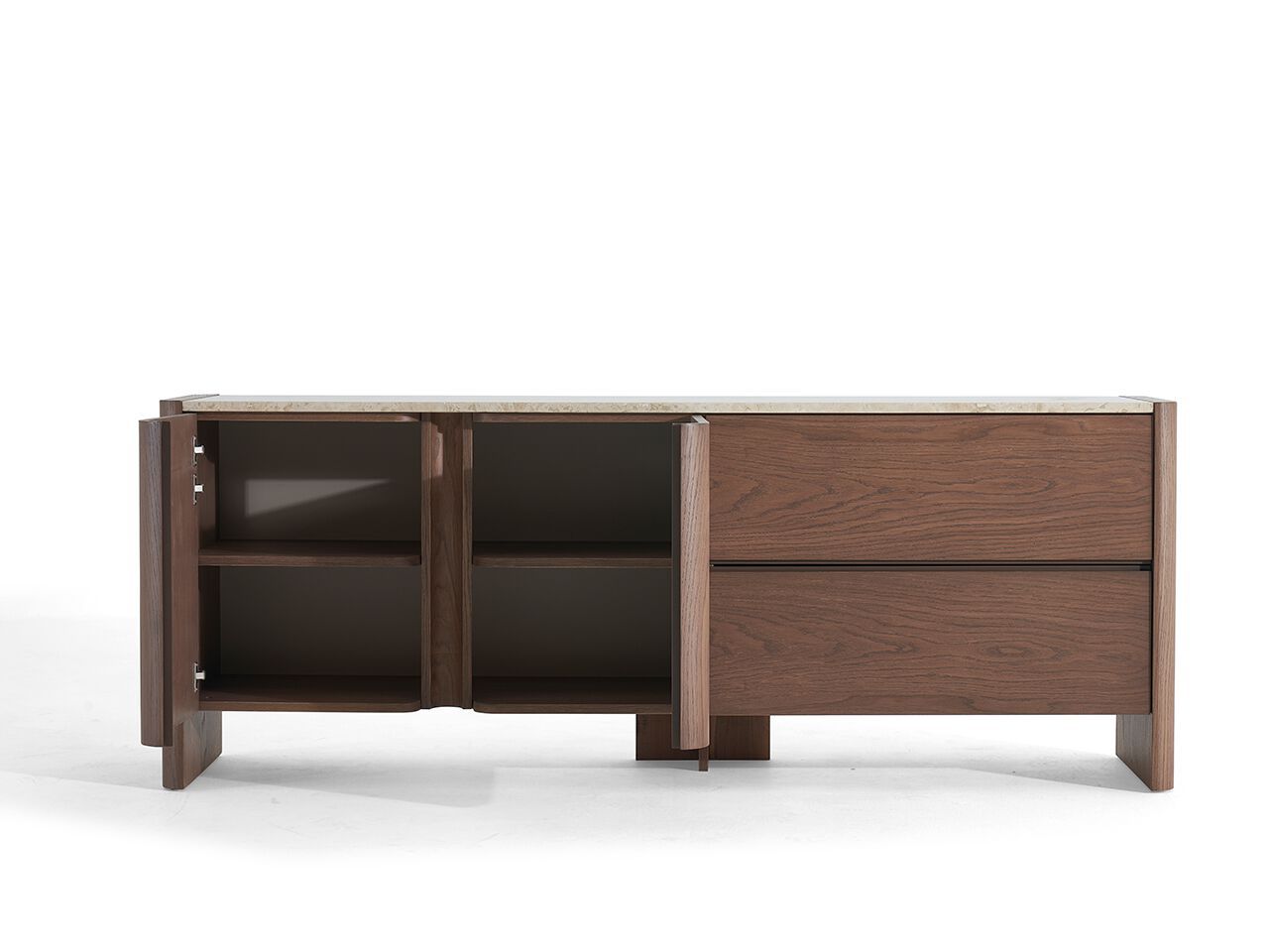 Деревянный шкаф с распашными дверцами и ящиками NDESIGN Ezora ARCH-00015301 - Вид №1