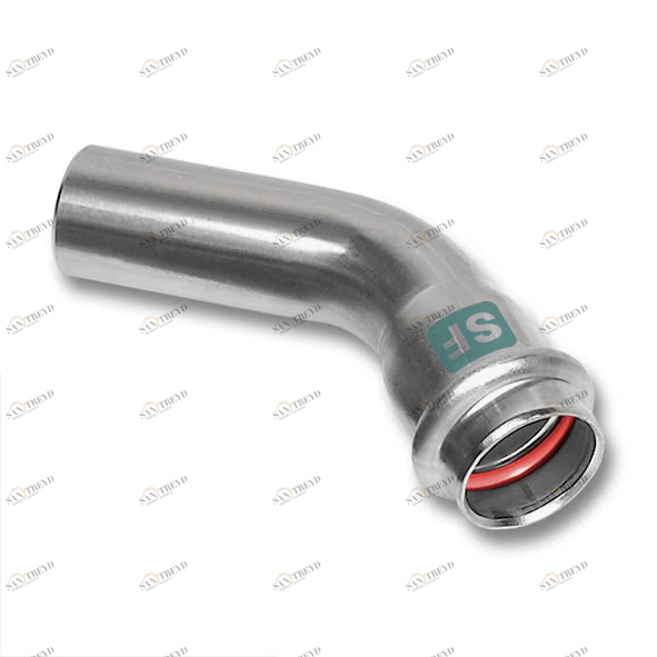 61904018 SANHA 19040 пресс.-фит. без силикона отвод 45° ВПр-НПр, нерж. 18 мм 