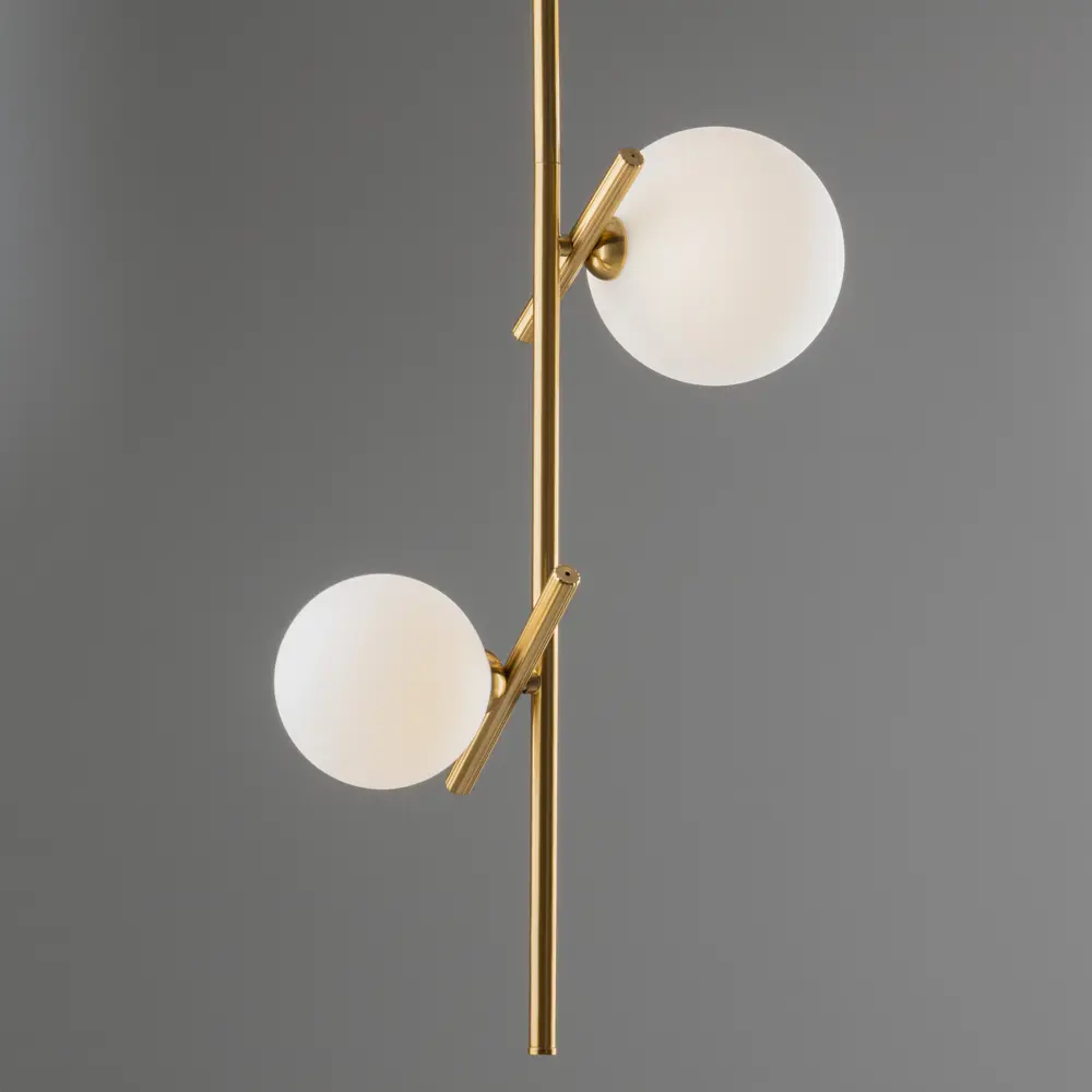 Freya Blossom - подвесной светильник с двумя стеклянными шарами в латунном исполнении 89389955 STLM-1564402 - Вид №12