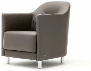 Rolf Benz Кожаное кресло с подлокотниками Rolf benz 005 onda